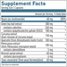 Biogena Telomere Superior Formula 60 capsules supplement facts label