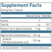 Biogena Vegan Omega 3 DHA 250 60 capsules supplement facts label