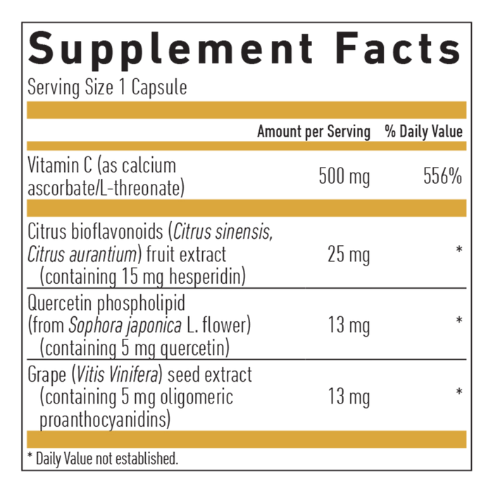 Biogena Vitamin C 500 mg Supplement Facts
