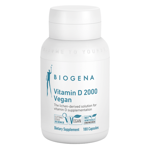 Biogena Vitamin D 2000 Vegan, 180 capsules, front of bottle