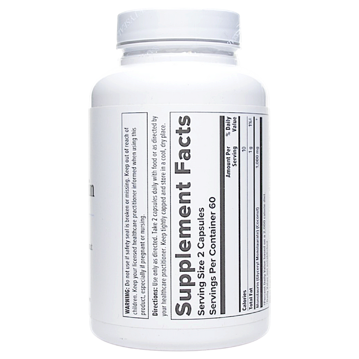 BioGenesis Monolaurin 1000 mg 120 capsules suggested use label