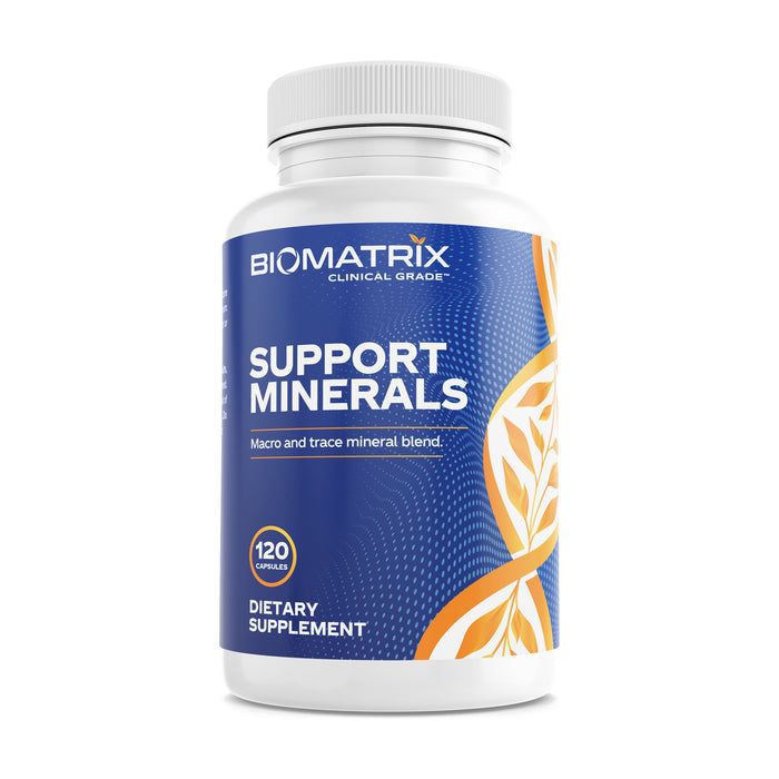 BioMatrix Support Minerals, 120 capsules, front of bottle