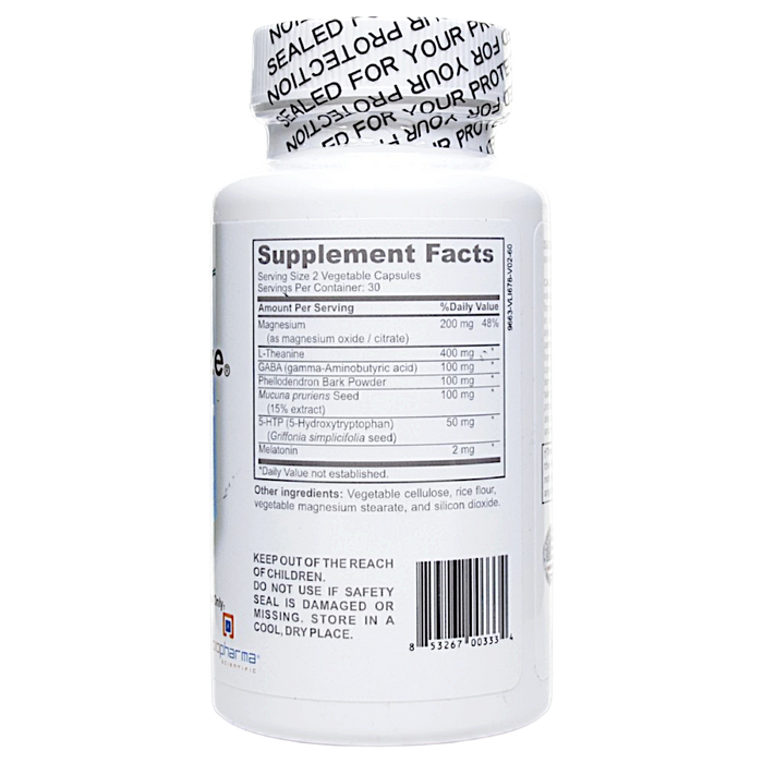 BioPharma Scientific Nanosnooze 60 capsules supplement facts label