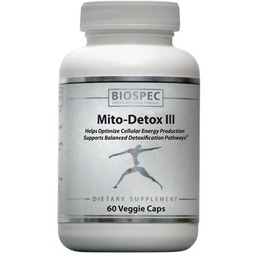 Biospec Nutritionals Mito-Detox III, 60 vegetable capsules, front of bottle