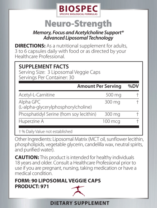 Neuro-Strength 90 Liposomal Veggie Capsules by Biospec Nutritionals