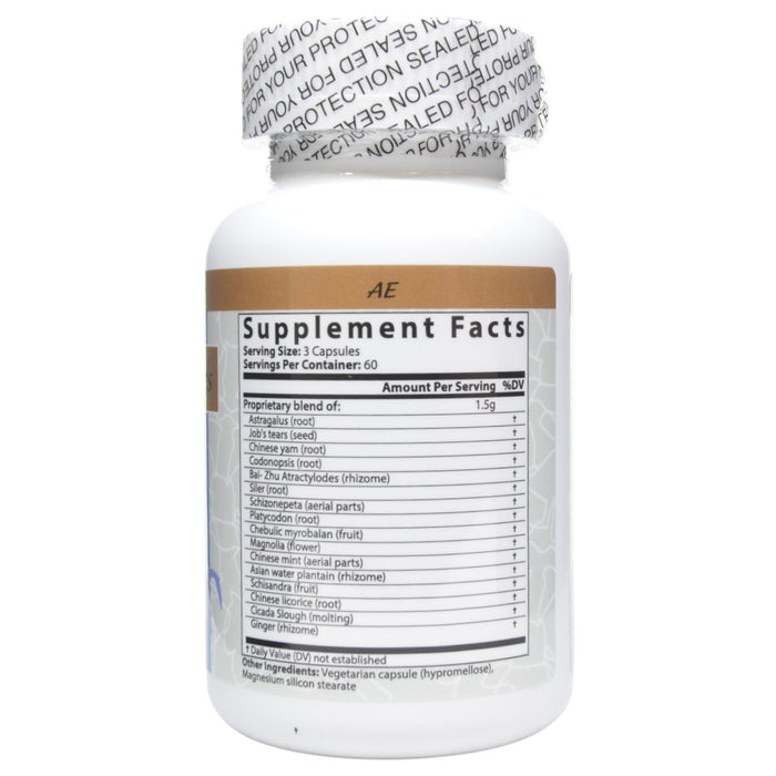 Blue Poppy AE 180 capsules supplement facts label