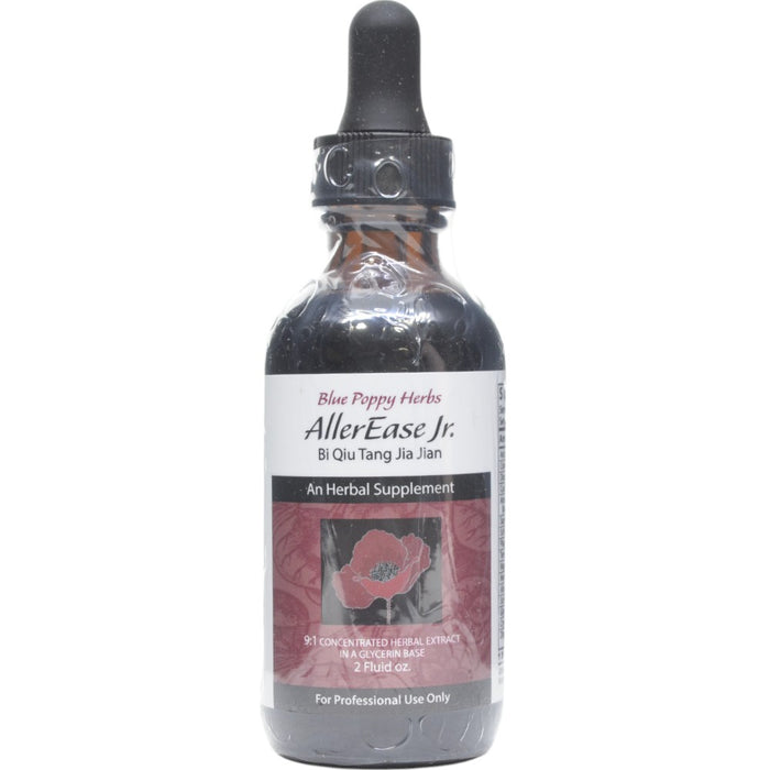Blue Poppy AllerEase Jr., 2 fl oz, front of dropper bottle