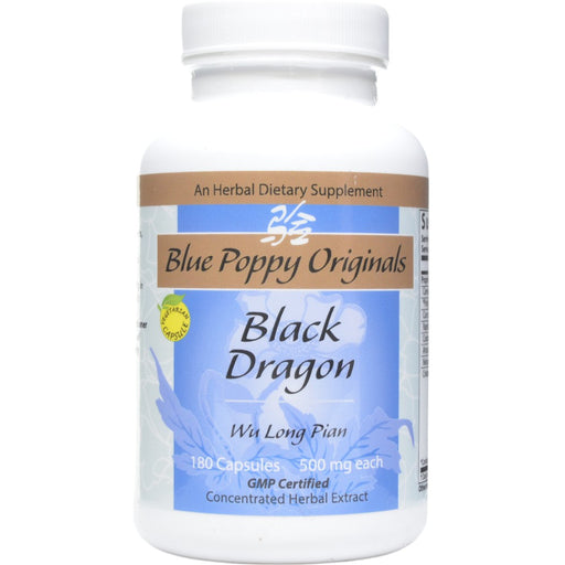 Blue Poppy Black Dragon, 180 capsules, front of bottle
