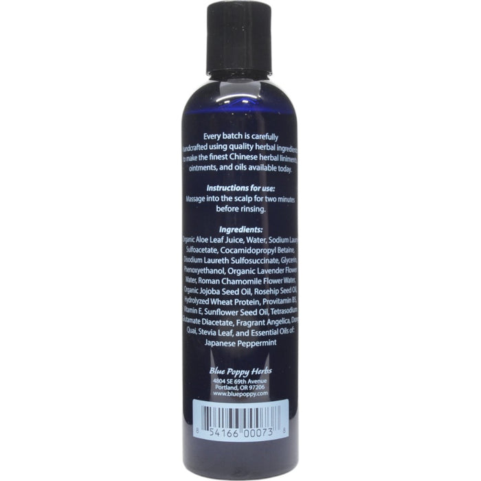 Blue Poppy Chinese Herbal Shampoo 8 fl oz ingredients label