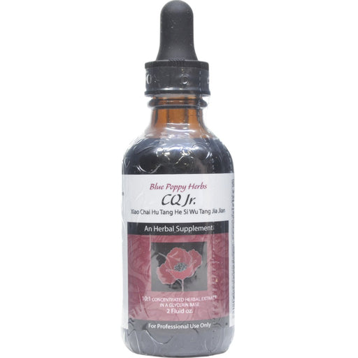 Blue Poppy CQ Jr., 2 fl oz, front of dropper bottle