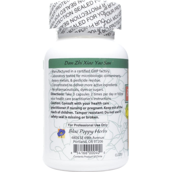 Blue Poppy Dan Zhi Xiao Yao San 120 capsules directions label