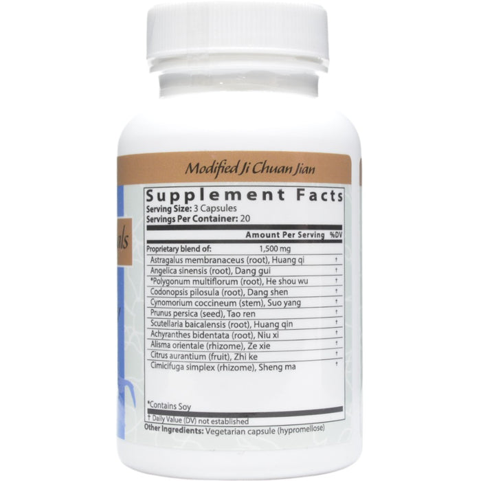 Blue Poppy Free the Flow 60 capsules supplement facts label