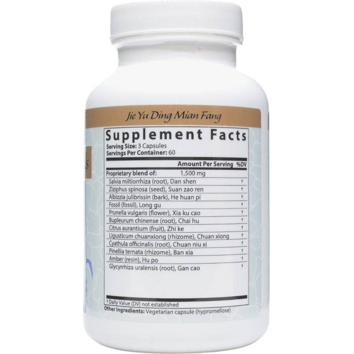 Blue Poppy Resolve and Stabilize 180 capsules supplement facts label