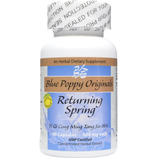 Blue Poppy Returning Spring, 60 capsules, front of bottle