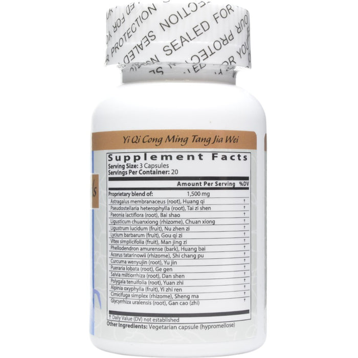 Blue Poppy Returning Spring 60 capsules supplement facts label