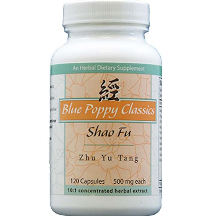Blue Poppy Shao Fu Zhu Yu Tang, 120 capsules, front of bottle