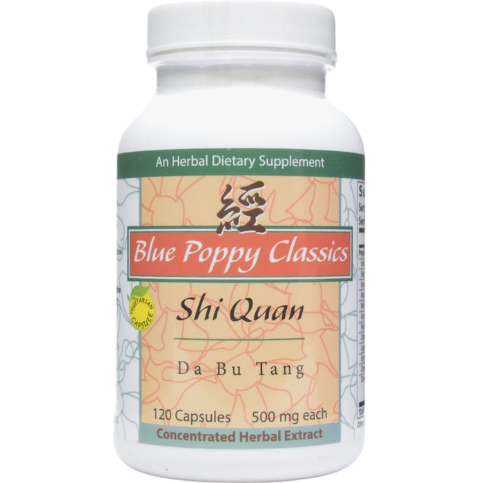 Blue Poppy Shi Quan Da Bu Tang, 120 capsules, front of bottle