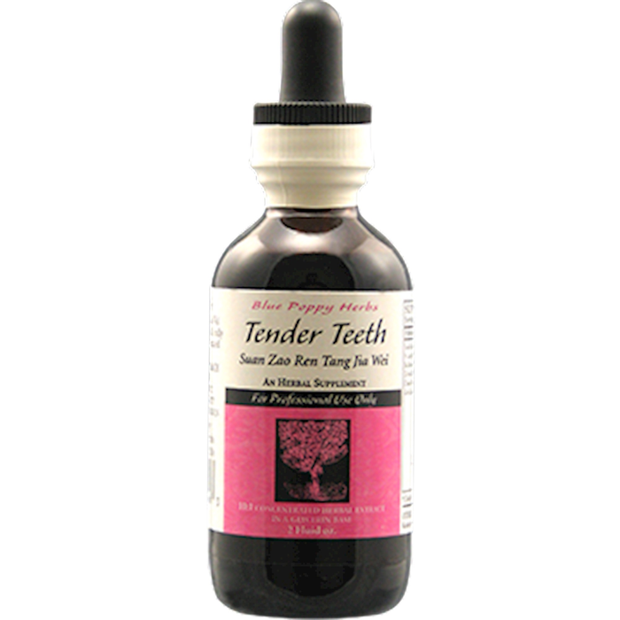 Blue Poppy Tender Teeth, 60 mL, front of dropper bottle