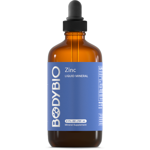 BodyBio Zinc Liquid, 2 fl oz, front of bottle