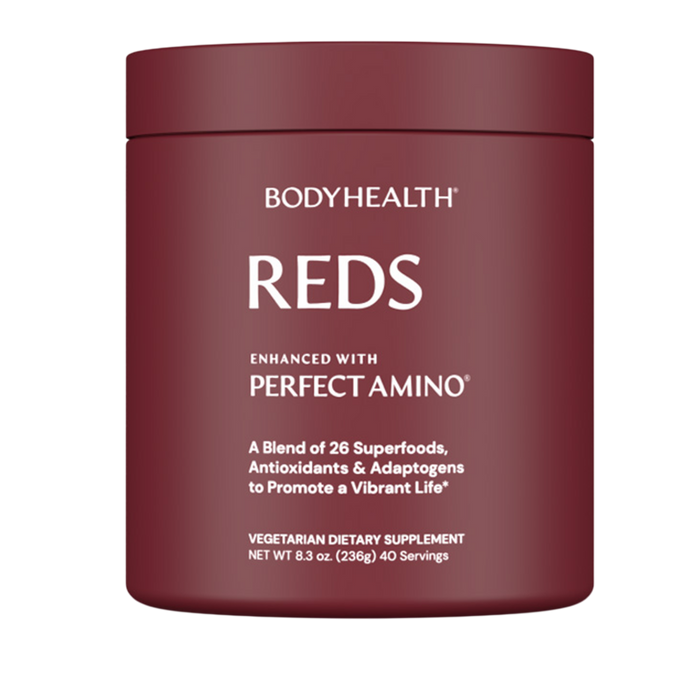 BodyHealth REDS supplement container on a white background