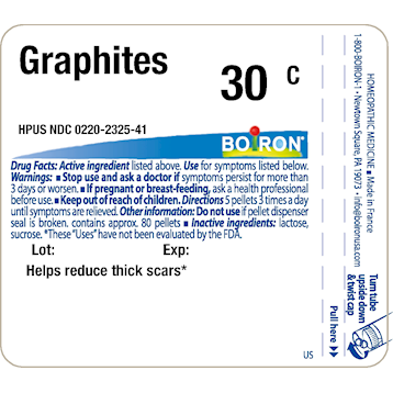 Boiron Graphites 30C 80 pellets full label