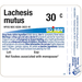 Boiron Lachesis mutus 30C 80 pellets full label