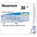 Boiron Mezereum 30C 80 pellets full label