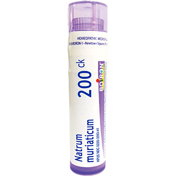 Boiron Natrum muriaticum 200CK, 80 pellets, front of tube