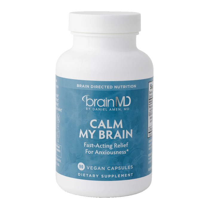 BrainMD Calm My Brain, 90 capsules, front of bottle