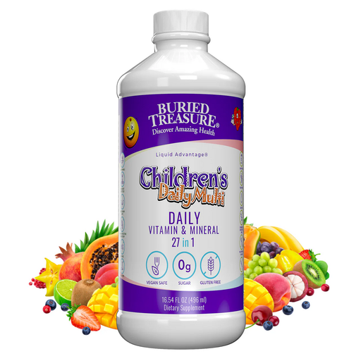 Buried Treasure Children's Daily Multi, 16.54 fl oz, front of bottle
