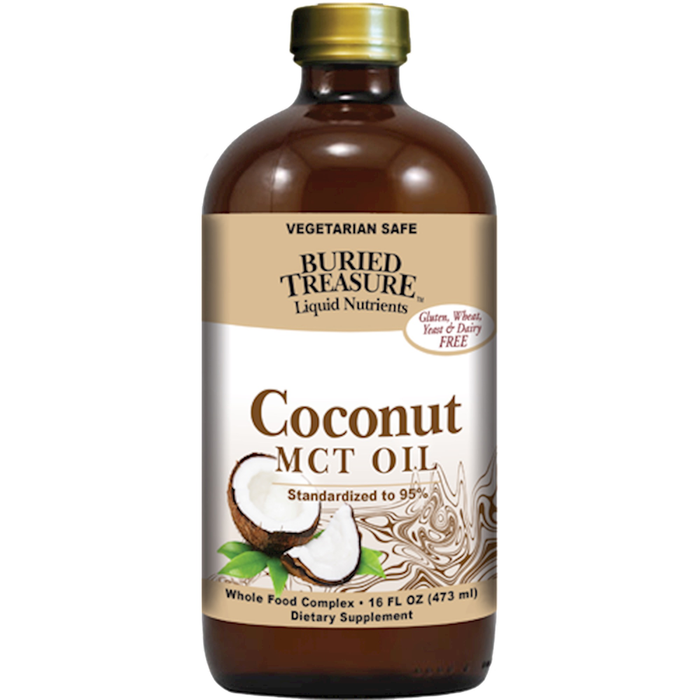 Buried Treasure Coconut MCT Oil, 16 fl oz, front of bottle