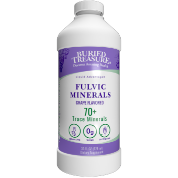 Buried Treasure Fulvic Minerals, Grape, 33 fl oz, front of bottle