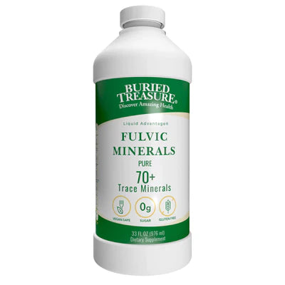 Buried Treasure Fulvic Minerals, Pure, 33 fl oz, front of bottle