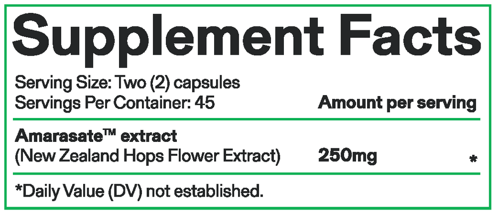 Calocurb Amarasate Appetite Control Supplement Facts