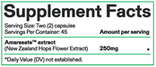 Calocurb Amarasate Appetite Control Supplement Facts