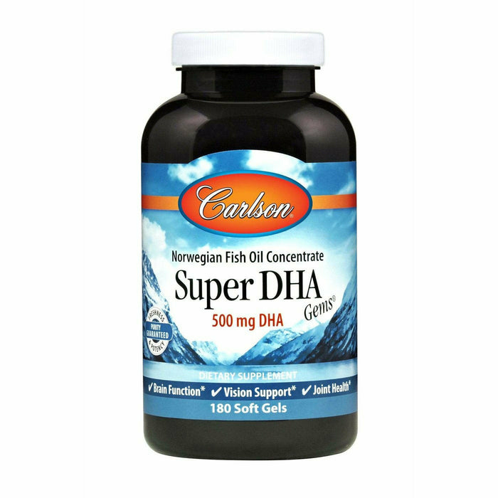 Carlson Labs Super DHA, 180 softgels, front of bottle