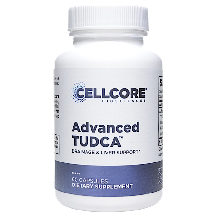 CellCore Biosciences Advanced TUDCA, 60 capsules, front of bottle