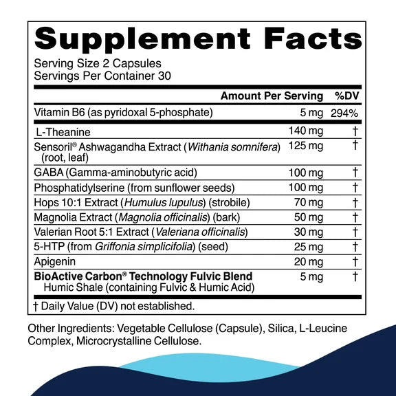 Cellcore Biosciences Sleep Restore Supplement Facts