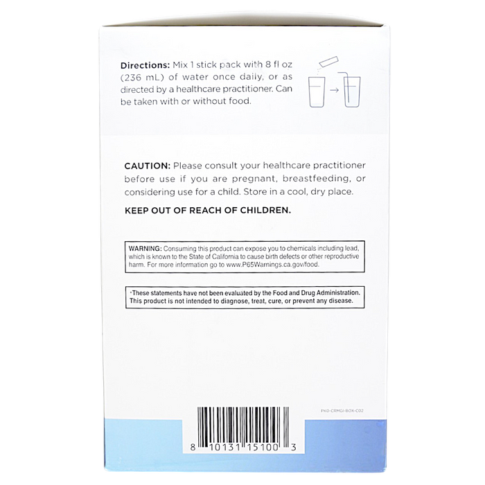 CellCore Biosciences CoreMend GI Orange Cream 30 stick packs directions label
