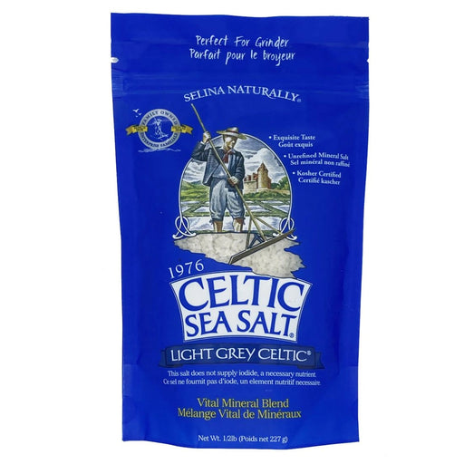 Celtic Sea Salt Light Grey Coarse Sea Salt, 1/2 lb, front of bag
