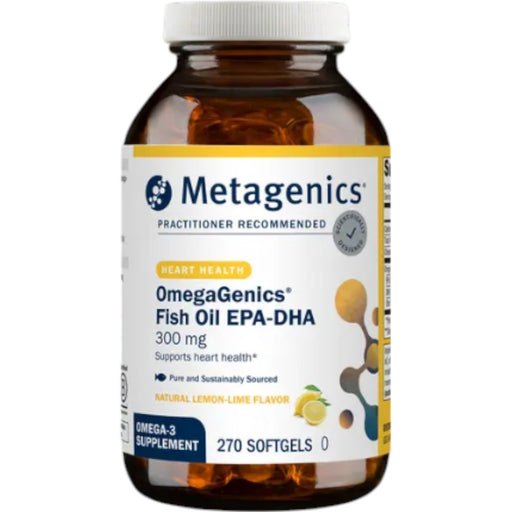 Metagenics, OmegaGenics Fish Oil EPA-DHA 300 mg Lemon-Lime 270 Softgels