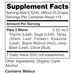 Para 3 2 oz Supplement Facts Label