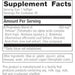 Kaprex 20 softgels Supplement Facts Label
