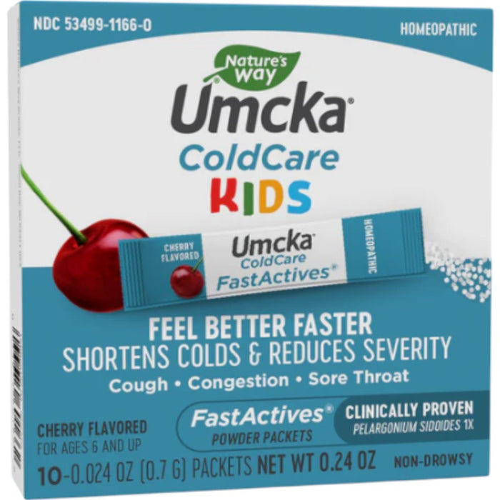 Nature's Way, Umcka ColdCare Kids: Cherry 10 pkts