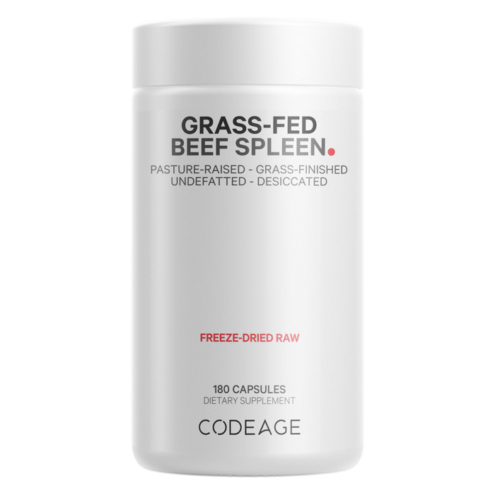CodeAge Beef Spleen, 180 capsules, front of bottle