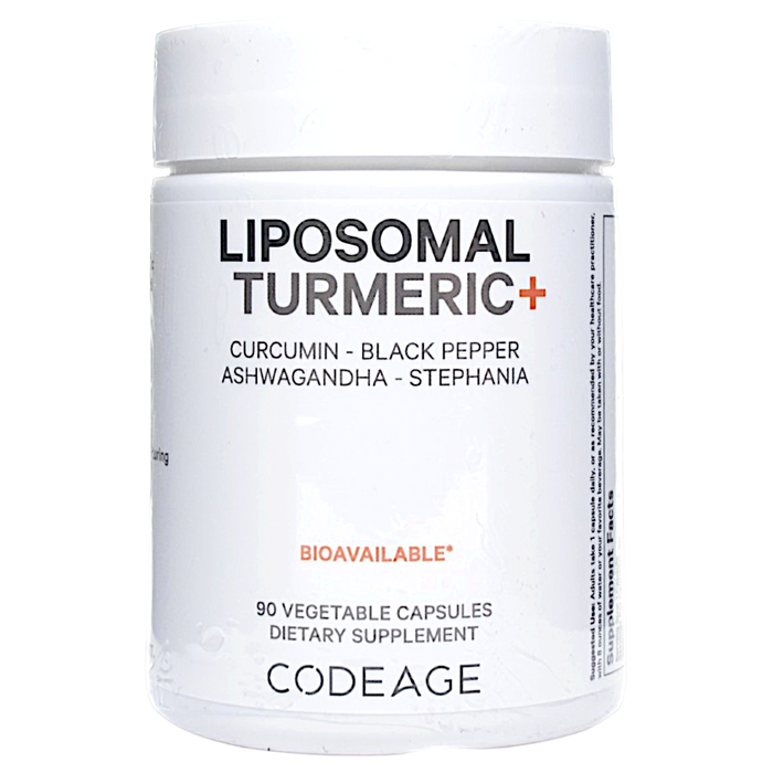 CodeAge Liposomal Fermented Turmeric, 90 capsules, front of bottle