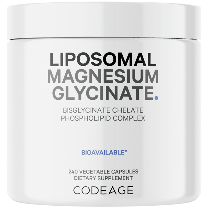 CodeAge Liposomal Magnesium Glycinate, 240 capsules, front of bottle