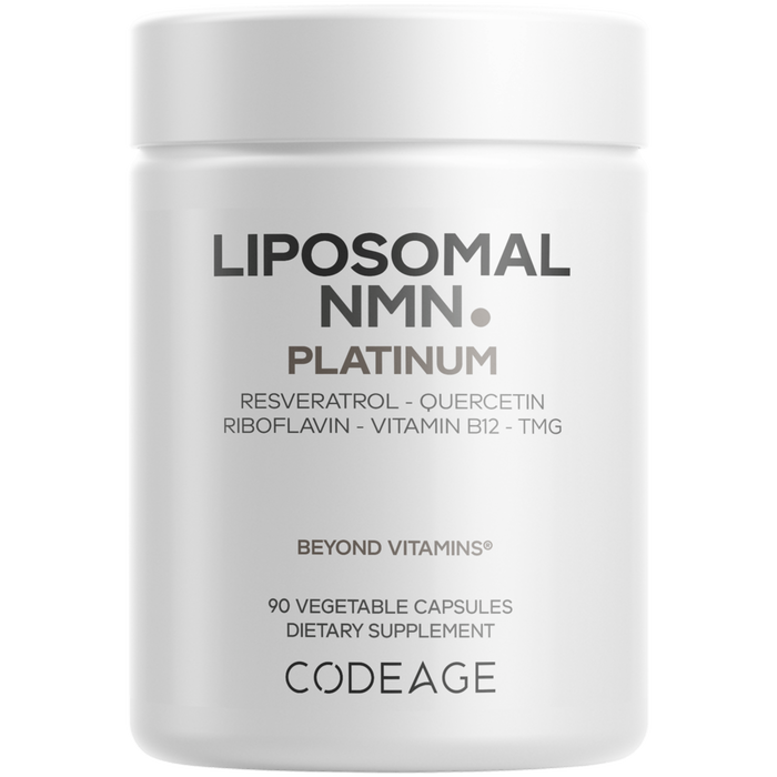 CodeAge Liposomal NMN Platinum, 90 capsules, front of bottle