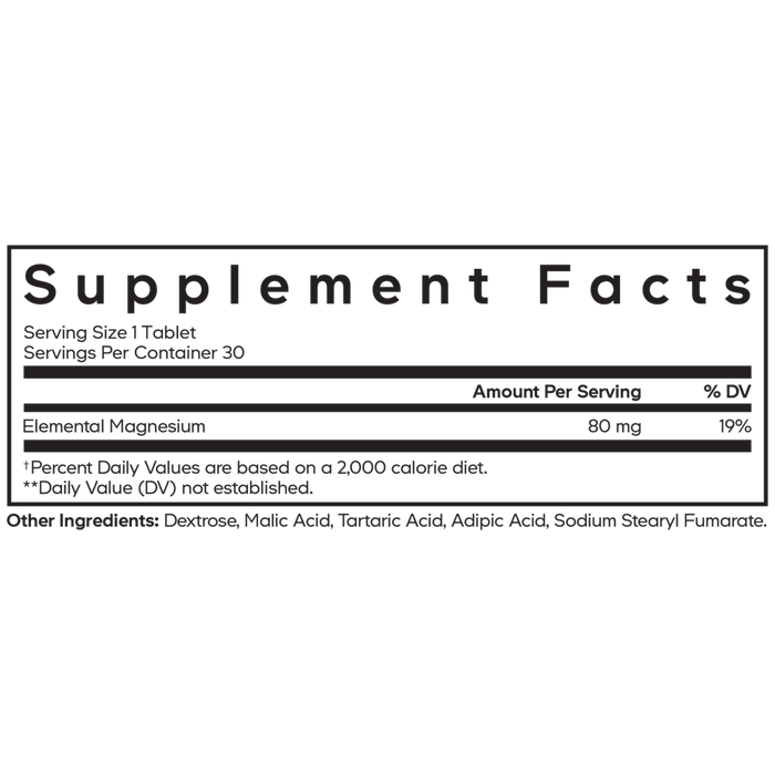 CodeAge Molecular Hydrogen 30 tablets supplement facts label