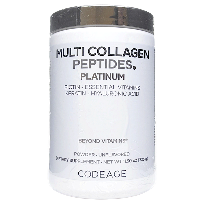 CodeAge Multi Collagen Powder Platinum, 11.5 oz, front of jar